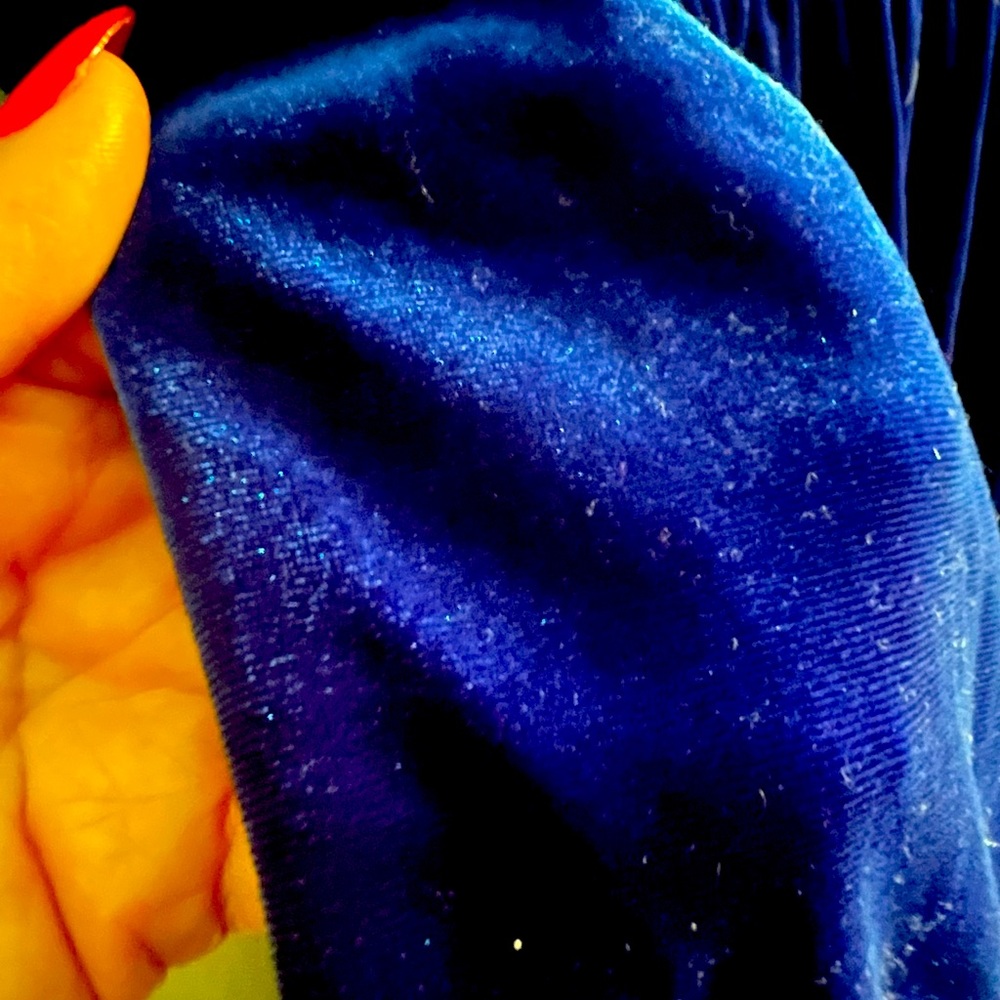 Halara Blue Velvet Dress